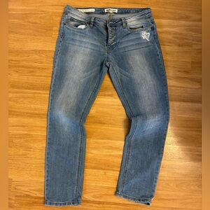 Dollhouse Light Blue Roll-Up Skinny Capri Jeans size 11